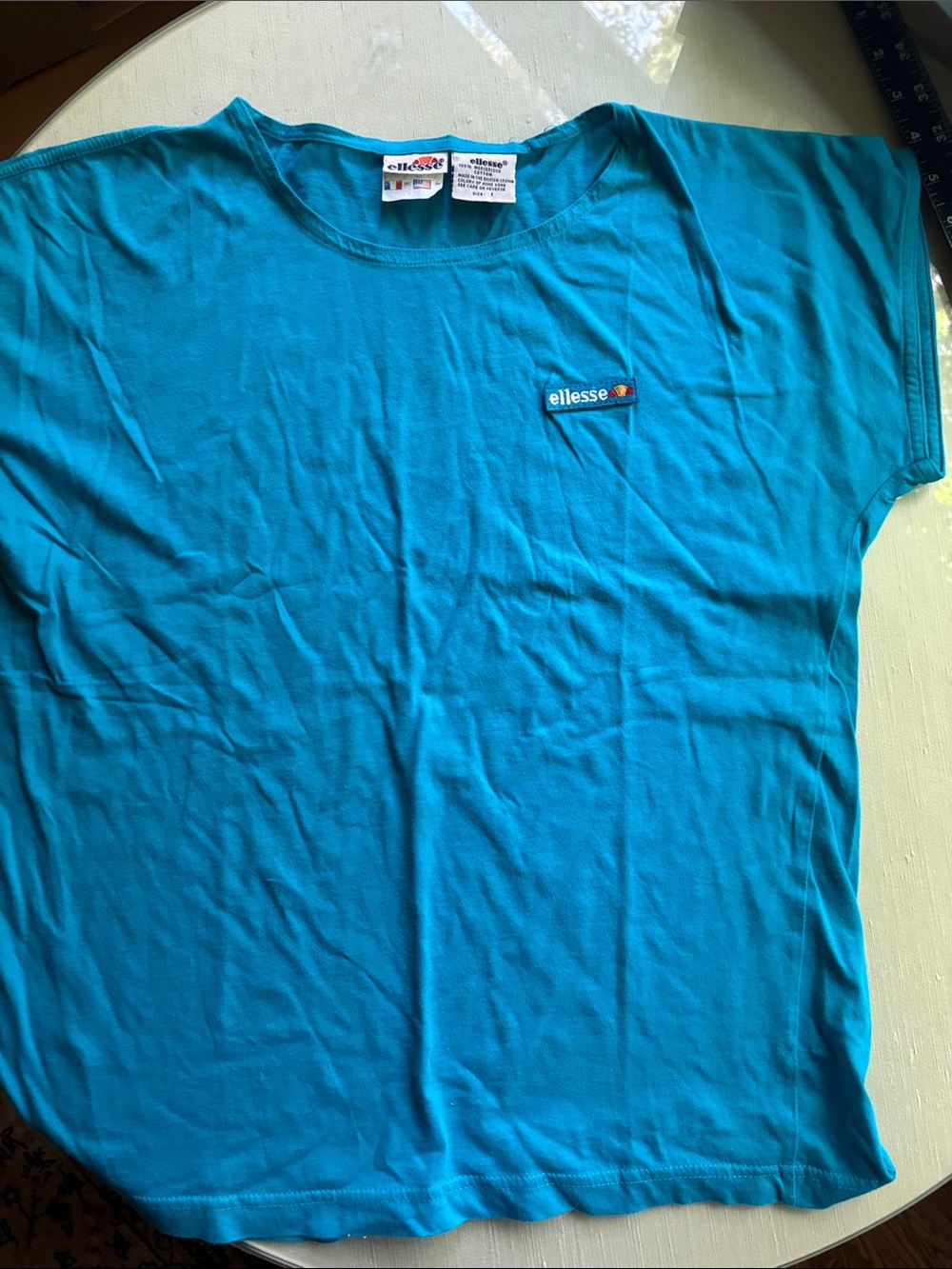 Vintage Ellesse Women’s Teal Crew Neck Shirt sz 1